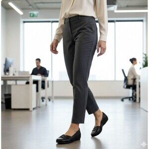 LifeStride Incredible Wedge Pumps Black Crisscross Comfort Shoes Women's 7.5 M